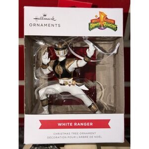 2025 Hallmark Hasbro Power Rangers WHITE RANGER Christmas Ornament NEW+BOX